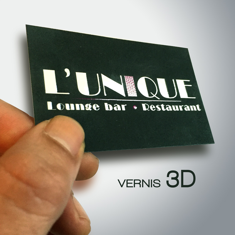 Carte de Visite Vernis 3D